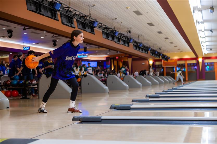 Students bowl